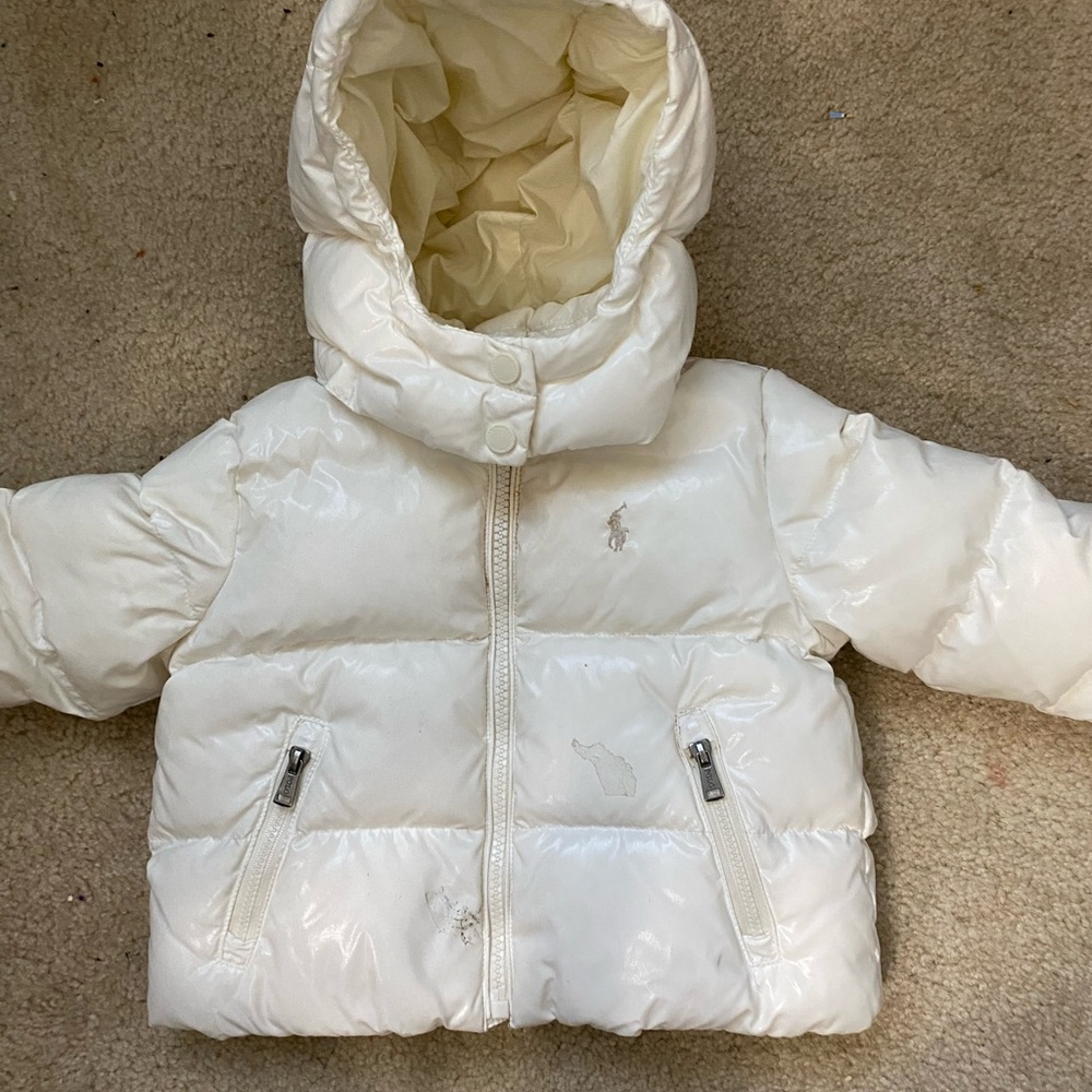 Ralph Lauren Kids White Puffer Jacket